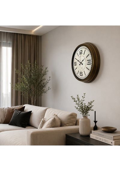Eskitme Royal 40 Cm Metal Duvar Saati