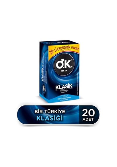 Klasik Ekonomik Prezervatif 20 Adet