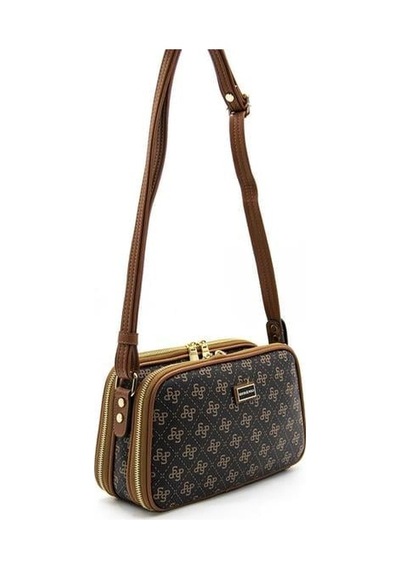 Silver&polo 899 Kadın Çapraz Çanta Kahve Sarı / Taba Lila