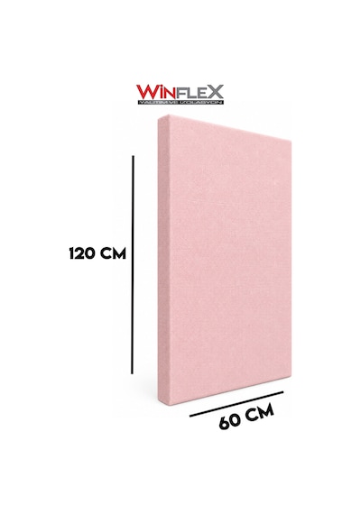 60x120cm - Akustik Kumaş Kaplı Panel Pembe