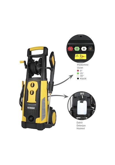 Rtrmax RTM716 Yüksek Basınçlı Yıkama 3200 W 225 Bar