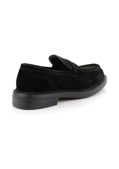 Siyah Hakiki Deri Erkek Loafer Ayakkabı E01905003602 Siyah