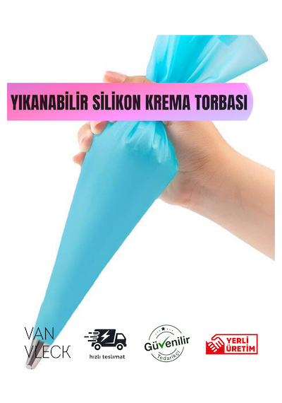 Silikon Krema Torbası Yıkanabilir, Tekrar Kullanılabilir