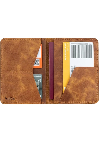 Twingold İsme Özel Pasaport Kılıfı - %100 Rainbow Deri - Ak02003 - Camel Camel