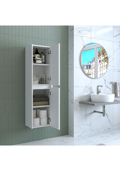 Banos Banyo Roomart Bd2 Ayaksız 2 Kapaklı Mat Beyaz 130 X 35 Cm B Mat Beyaz