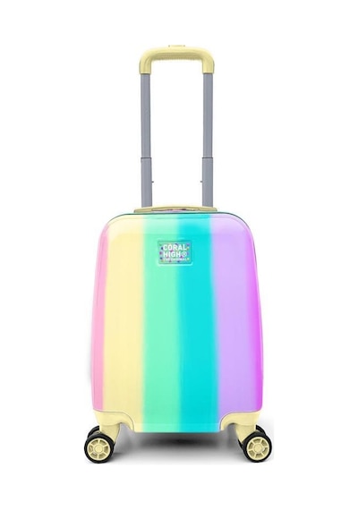 Coral High Renkli Çizgili Mini Kabin Boy Valiz 40cm 16786 Çok Renkli