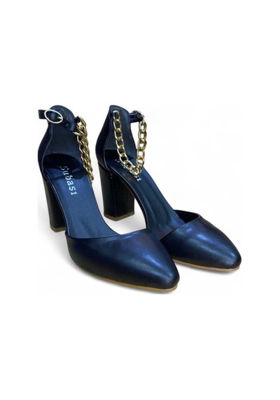 Cihanshoes Siyah Cilt 8.5'cm Topuklu Kadın Ayakkabı 36-37-38-39-40