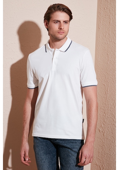Buratti Pamuklu Regular Fit Erkek Polo Yaka T Shirt 5902063 Beyaz