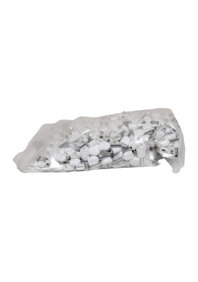 Eurowest 2x0,75mm Beyaz Çift Girişli İzoleli Yüksük 1 Kutu 500 Adet