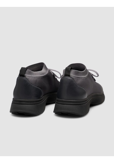 Cabani Triko & Hakiki Dana Deri Füme Erkek Sneaker Gri