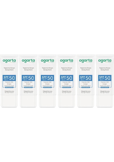 Agarta Yaşlanma Karşıtı Collagen Destekli Yüz Güneş Kremi 50 Ml