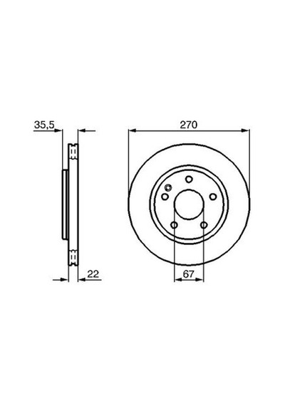 Mercedes Vaneo 414 170Cdı 1.7 2002-2006 Bosch Ön Disk 2 Adet