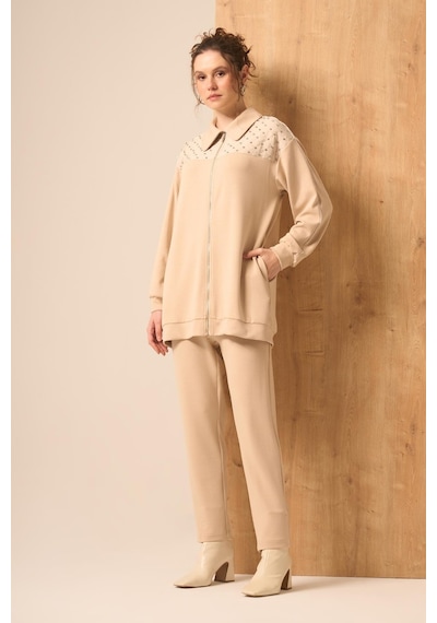 Ftz Women Kadın Taşlı Takım Beige 30938 Beige