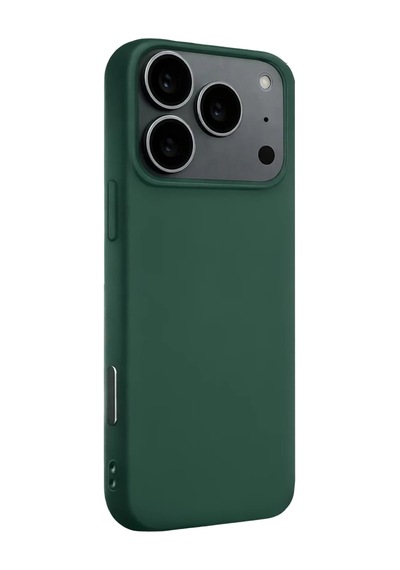 Apple Uyumlu iPhone 17 Pro Max Uyumlu Nano İçi Kadife Silikon - Koyu Yeşil