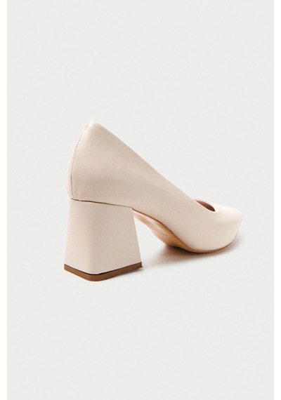 Mubiano Mbzfr600-bj Kadın Blok Topuklu 6 Cm Sivri Burun Bej Stiletto & Topuklu Ayakkabı Bej
