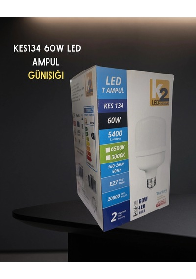 K2 Kes134 Torch Led Ampul 60w Günışığı