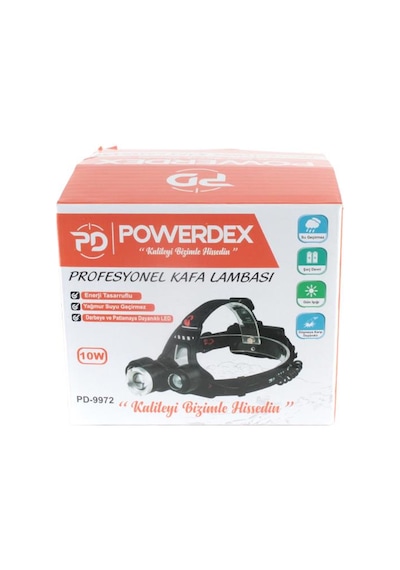 Powerdex PD-9972 10W Profosyonel Şarjlı Kafa Lambası Siyah