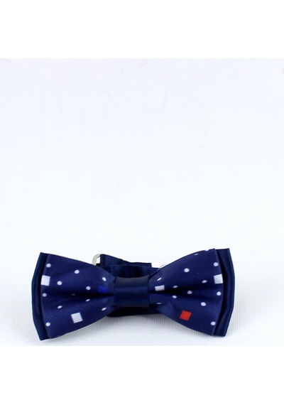 Minipomes Unisex Standart Boy Desenli Çocuk Papyonu Lacivert