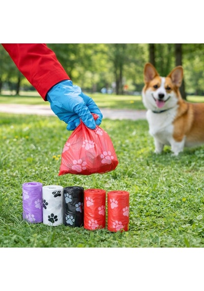 8 Adet Evcil Hayvan Kaka Poşeti Rulosu,dayanıklı, Sızdırmaz, Kolay Koparılabilir Köpek Dışkı Toplama Poşeti,hijyenik Kullanım, Kalın Malzeme, Kokuyu Hapseder Mor, Beyaz, Siyah, Kırmızı