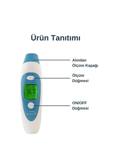 Acura Ac-9080 Koldan Ölçer Tansiyon Aleti + Çanta+pil Hediyeli Ac-9280 Kulaktan & Alından Ateş Ölçer