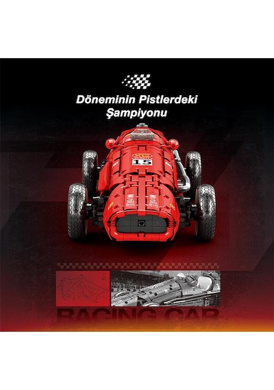 Reobrix Technic 11038 Ferrari 500 F2 Araba Yaratıcı Yapı Blok Seti Building Blocks - 1809 Parça