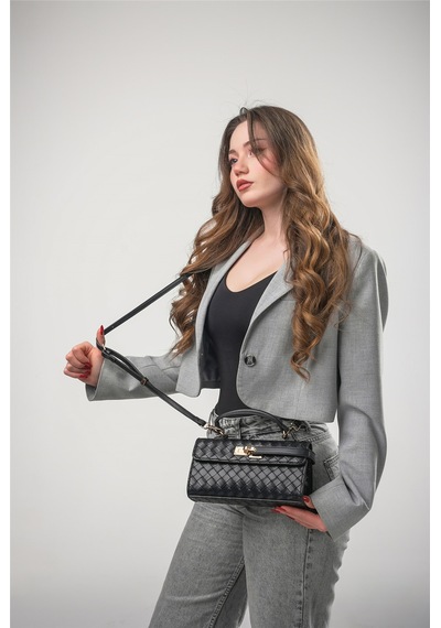 Ççs 18271 Kadın Çapraz Askılı El Çantası Siyah