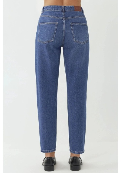 Hiccup Yırtık Detaylı Slim Fit Kot Pantolon Orta Mavi Denim