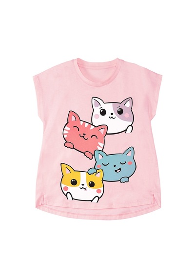 Denokids Kediler Kız Çocuk Tunik Tayt Takım Çok Renkli