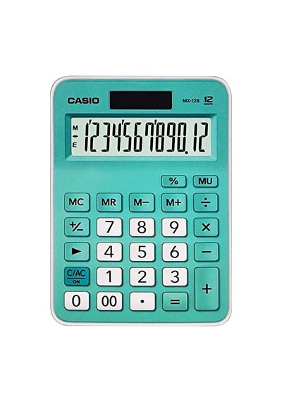 Casio Mx-12b-gn Açık Yeşil 12 Hane Masa Üstü Hesap Makinesi