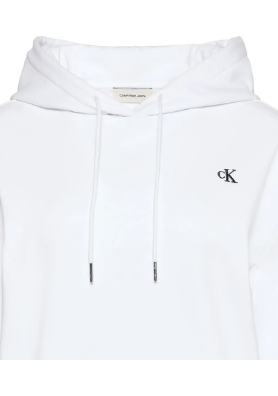 Calvin Klein Ls Rlxd Mono Fr Terr Kadın Beyaz Hoodie