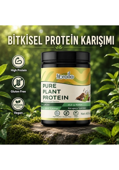 Fibrelle Pure Plant Protein Bitkisel Protein Karışımı 400 G Vanilya