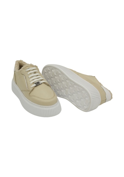 Kadın Bağcıklı Sneaker Bej