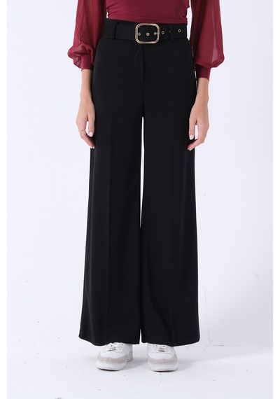 Feminist Siyah Bol Paça Pantolon 3974959