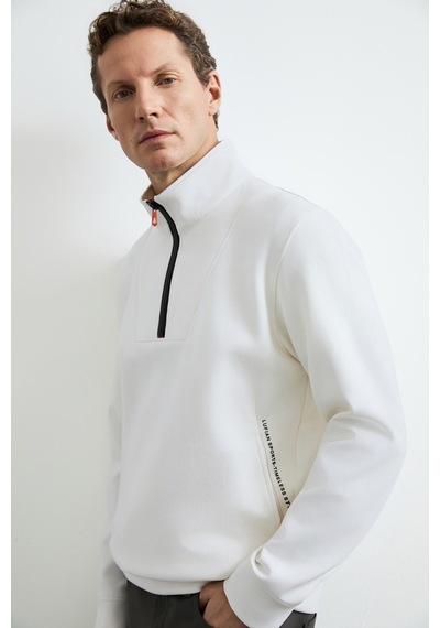 Lufian Wyatt Erkek Sweatshirt Kırık Beyaz Kırık Beyaz 112030206100510