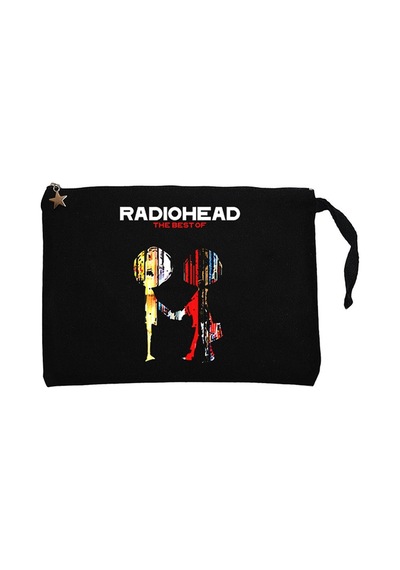 Radiohead The Best Of Siyah Clutch Astarlı Cüzdan / El Çantası Siyah