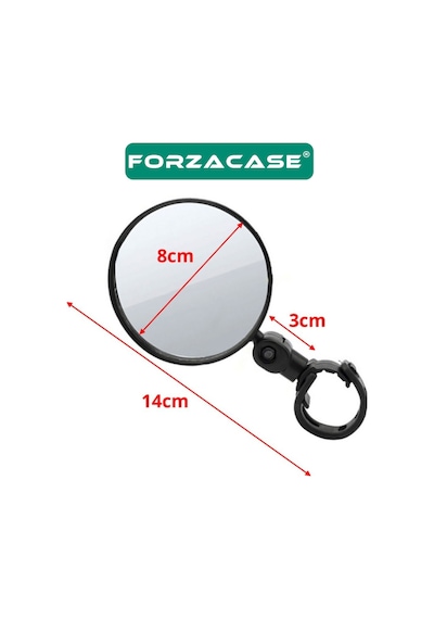 Forzacase Geniş Açılı Elektrikli Bisiklet Scooter Dikiz Aynası 8 Cm - Fc619