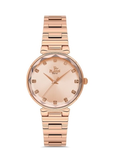 Platin Pierre Sa-pl-1235la-c5 Çelik Kordon Kadın Kol Saati Rose Gold
