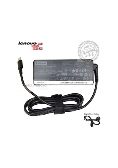 Lenovo Uyumlu Thinkpad E580 20Ks 65W Type-C Adaptör