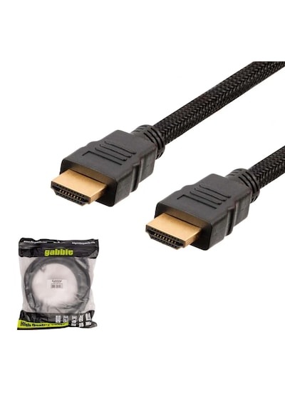 Gabble Gab-hdtv015 Örgülü 1.5mt Hdmı Kablo Siyah