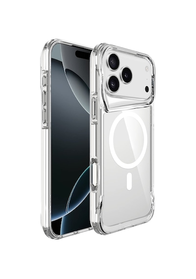 Apple Uyumlu iPhone 17 Pro Kılıf Zore M-safe Şarj Özellikli T-max M-safe Kapak Seffaf
