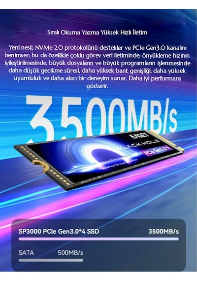 Eaget 3500mbps Yüksek Hızlı M.2 2280 Nvme Ssd Pcle Gen3x4 Hızlı