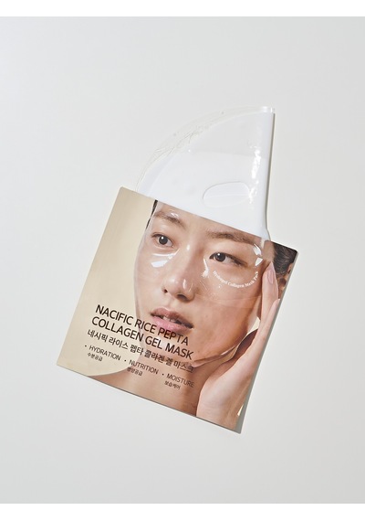 NACIFIC Rice Pepta Collagen Yüz Maskesi , Peptit + Kolajen + Pirinç Özü , Nemlendirici & Sıkılaştırıcı Jel Maske