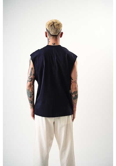 Respire Erkek Basic Tank Top Atlet İndigo