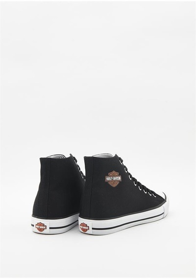 Harley Davidson 023m100382 Pittsburgh Plain Black Erkek Sneaker 001