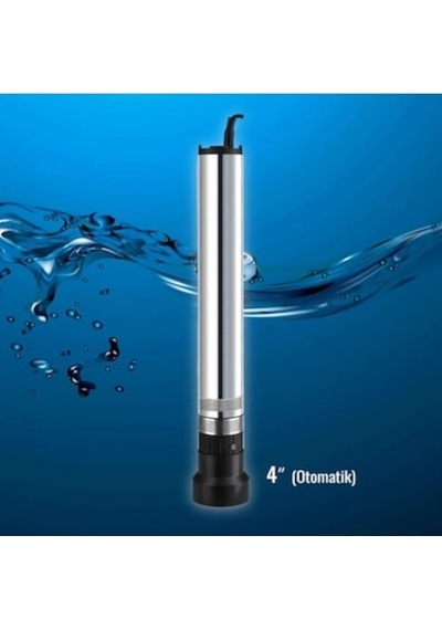 Dayuan 1.1 Hp-220v-motorlu Kademeli Otomatik 4" Derinkuyu Dalgıç Pompa+20 Mt. Kablo