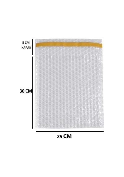 Balonlu Patpat Torba, Bantlı Baloncuklu Torba-zarf 25cm En X 30cm Boy + 5cm Kapak 100 Adet 1