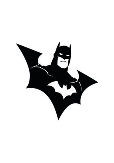 Batman Tasarımlı Oto Sticker Siyah 20 14 Cm