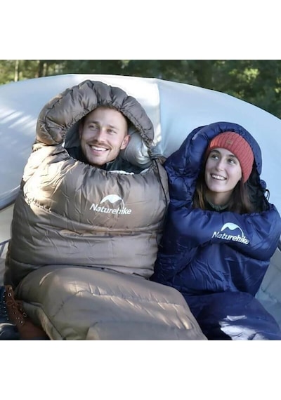 Naturehike Mj600 Mumya Tipi Pamuklu Uyku Tulumu Navy Blue