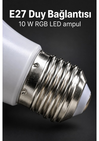 Mey İthalat Rgb Led Ampul Kumandadan Işık Efekti Seçimli