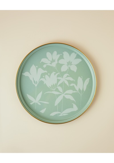 English Home Petal Poetry Emaye Tepsi 31 Cm Yeşil